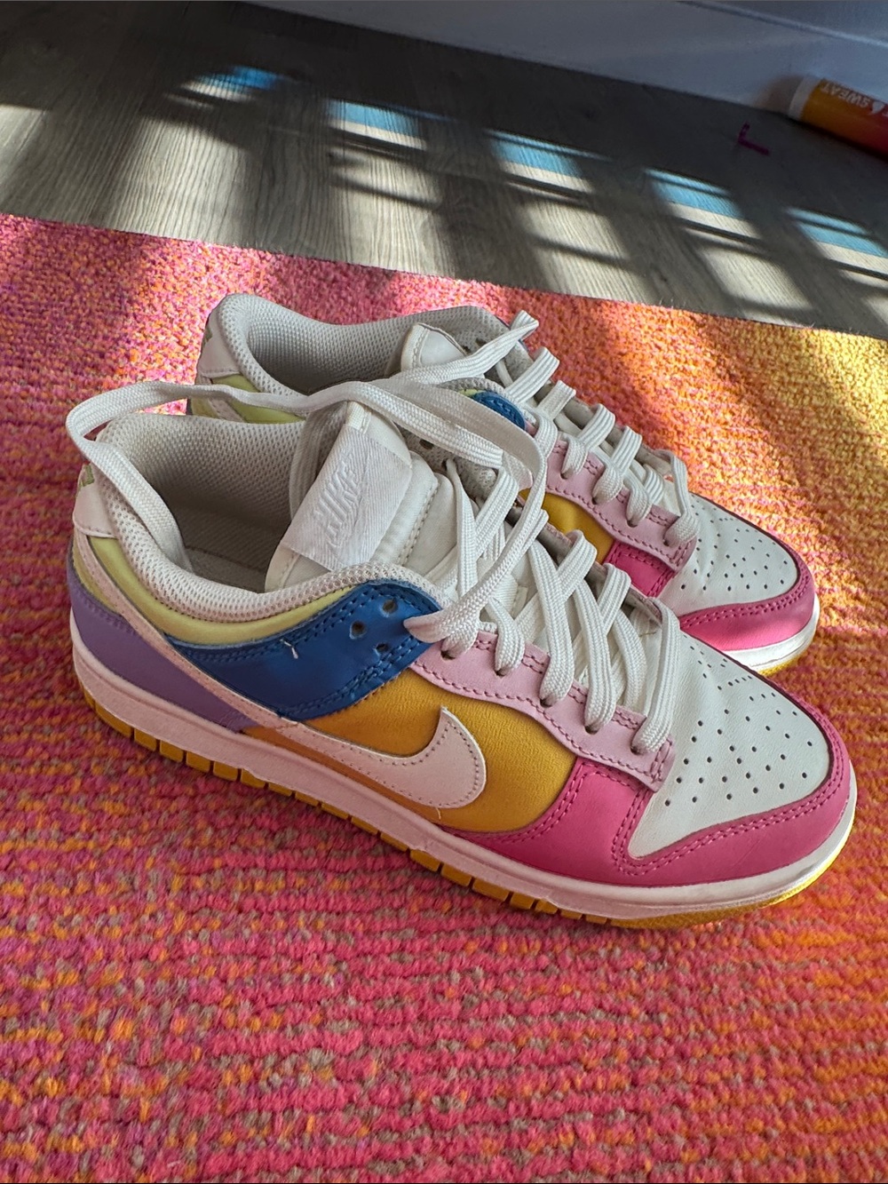 Multi colored Nike dunks- size 7